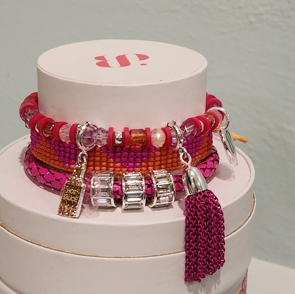 Bomb Party Jewelry - NWT Bomb Party Spring Stack 2023 'Honey I Am the Secret Sauce" Bracelet Set of 3